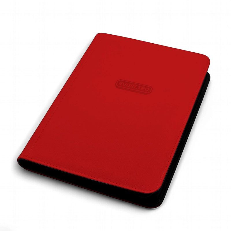 Evoretro 9-Pocket Zipper Binder Red