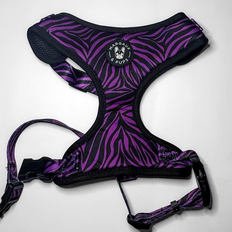 Purple Zebra Adjustable Harness