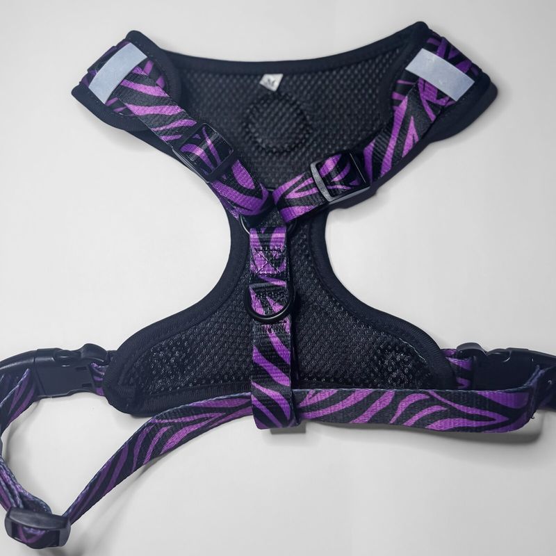 Purple Zebra Adjustable Harness