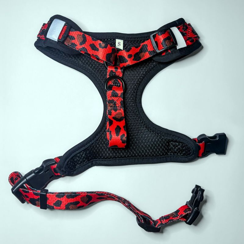 Red Leopard Adjustable Harness