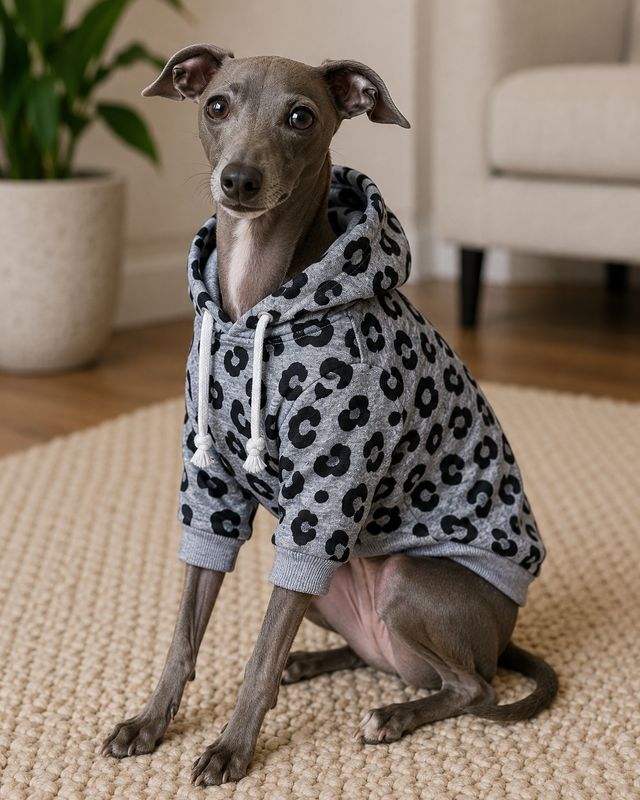 Grey Leopard Hoodie