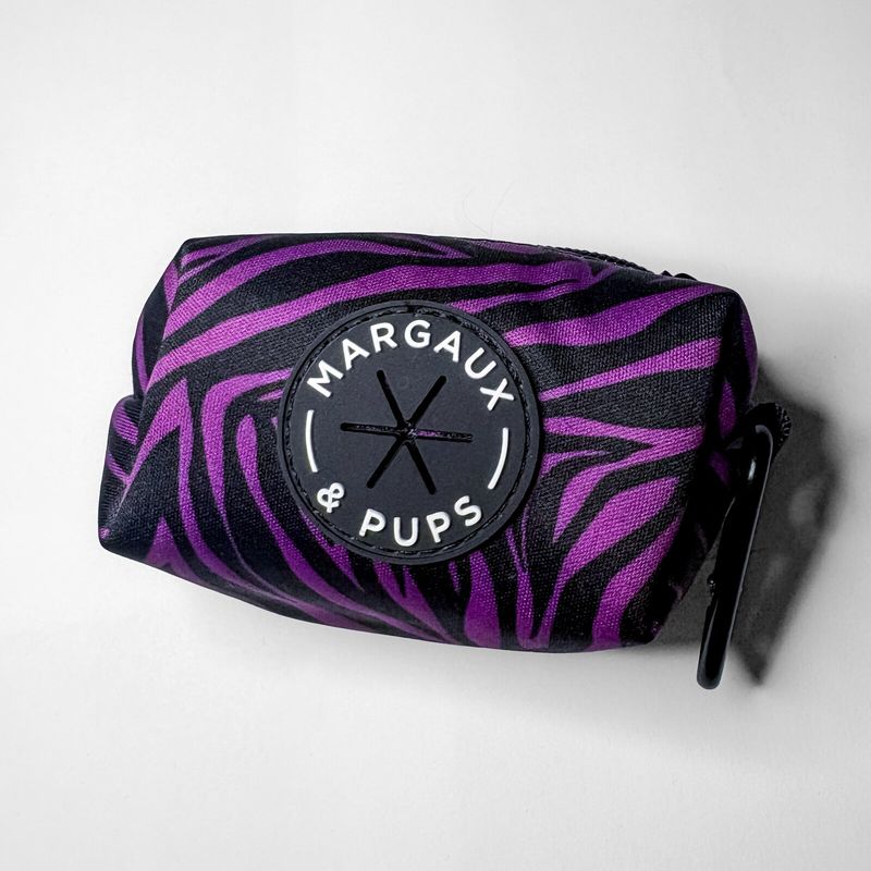 Purple Zebra Poo Bag Pouch