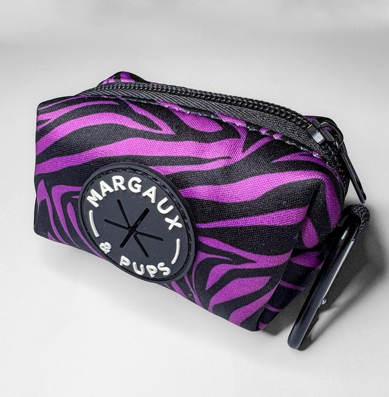 Purple Zebra Poo Bag Pouch