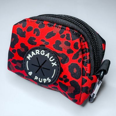 Red Leopard Poo Bag Pouch