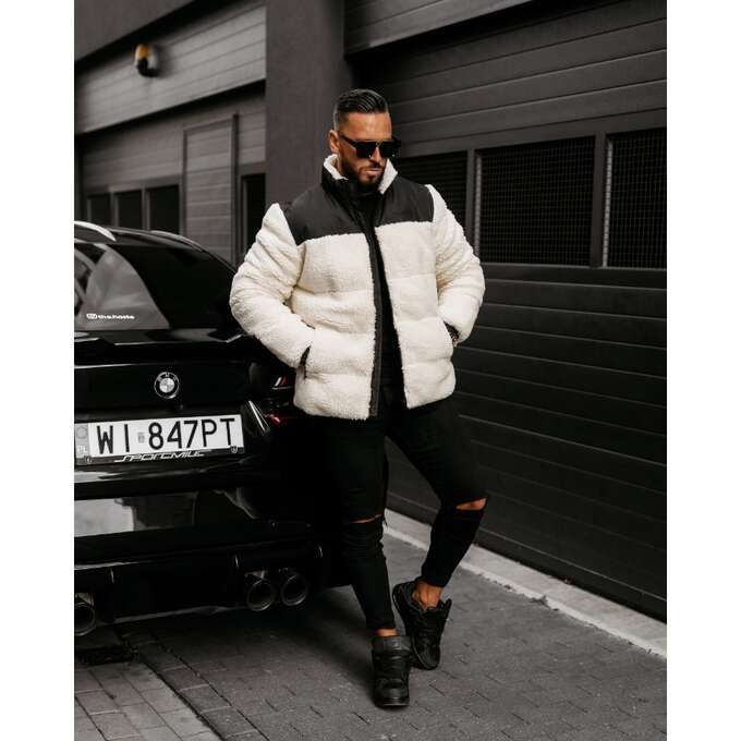 Vaas Kurtka Męska Biało-czarna OlaVoga