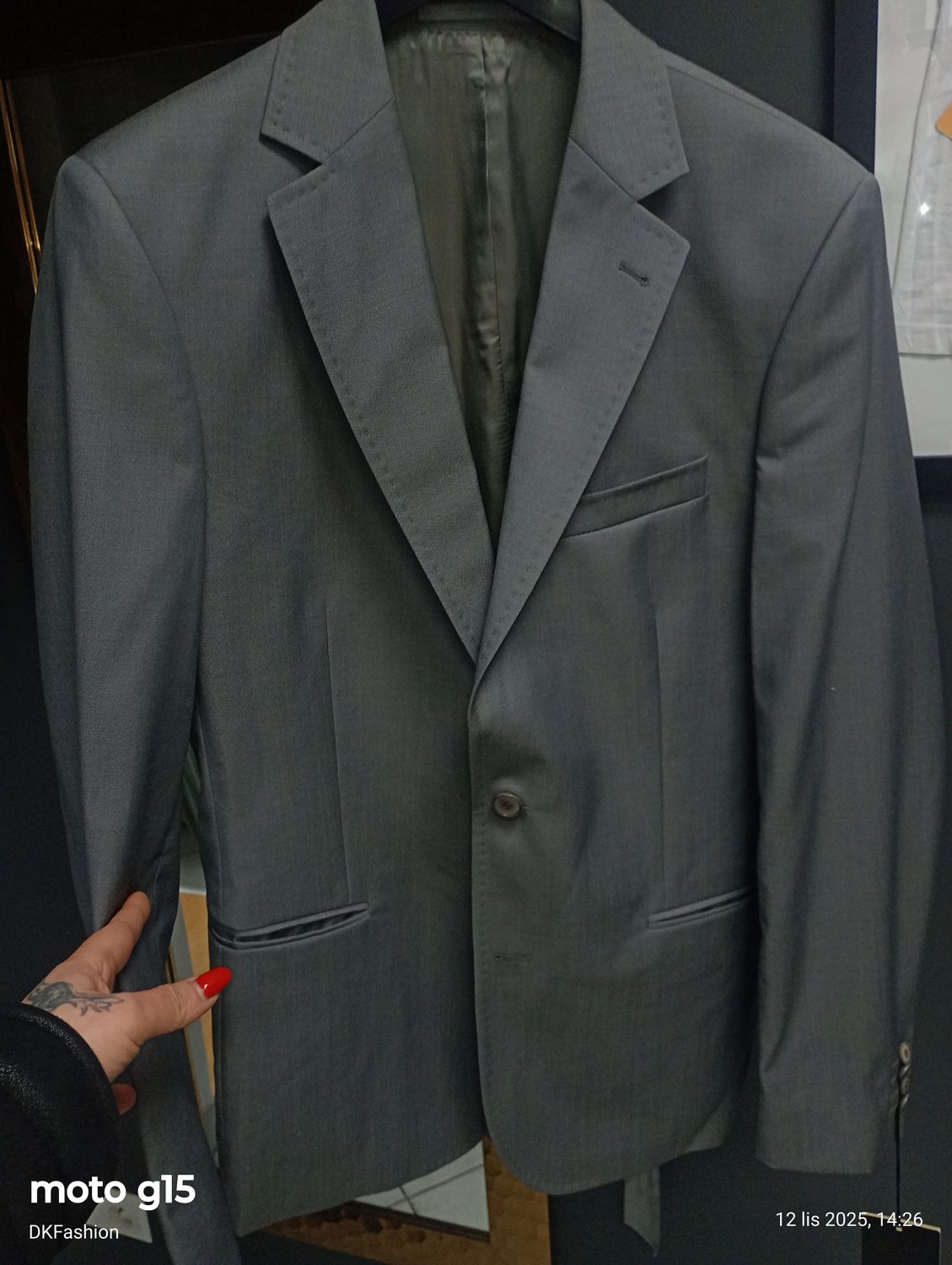 Marynarka Męska Bytom szara wzrost 182