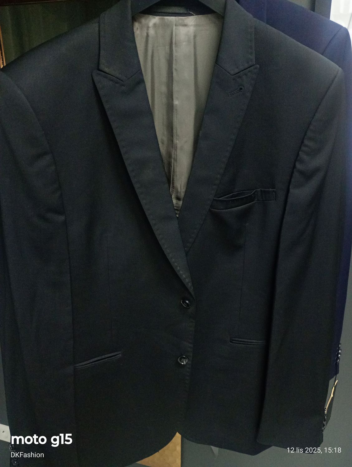 Marynarka Męska Bytom  czarna wzrost 182