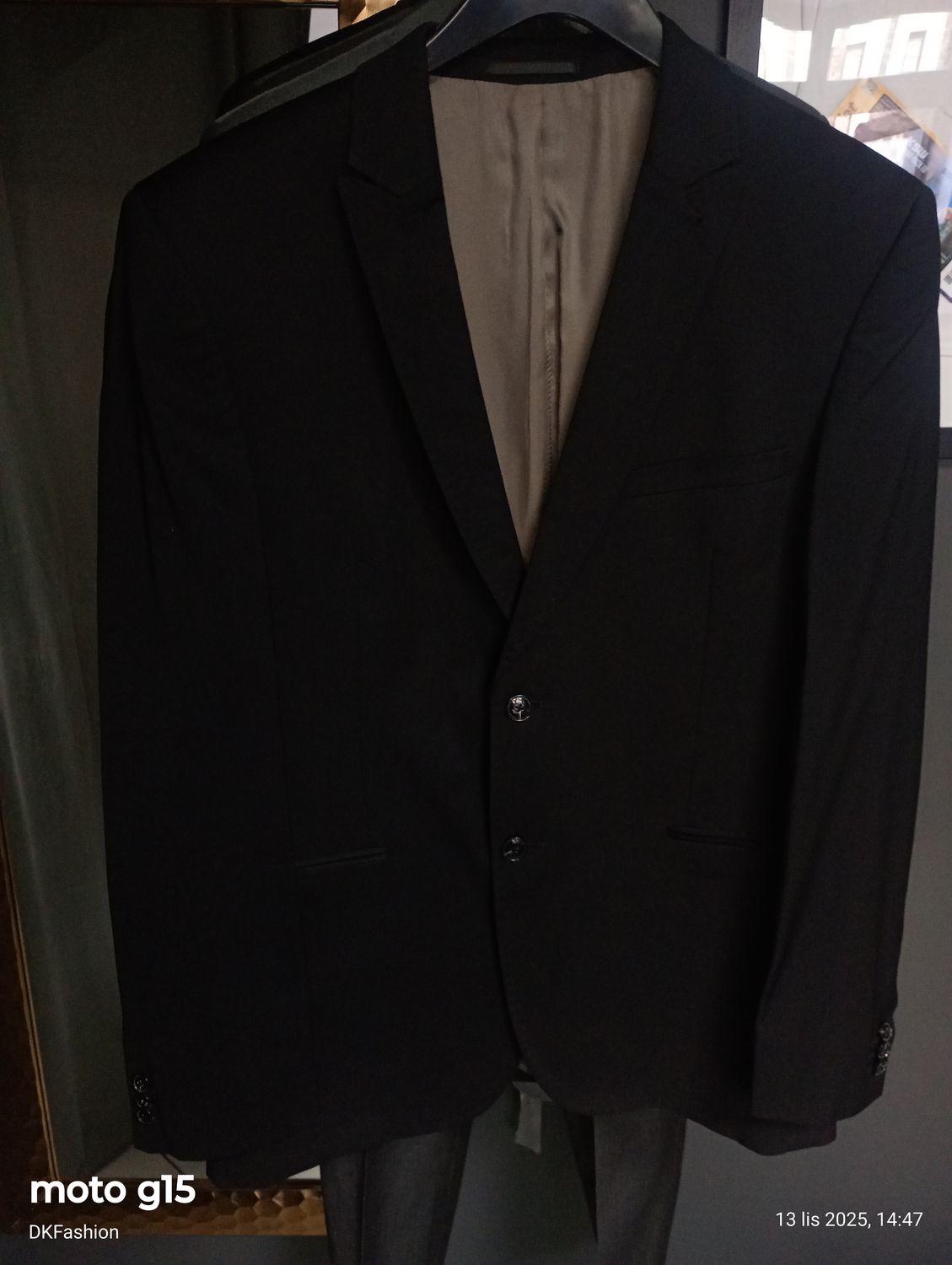 Marynarka Męska Bytom Czarna wzrost 182