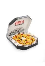 Skarpetki z nadrukiem pizzy – zestaw 4 par unisex w oryginalnym opakowaniu