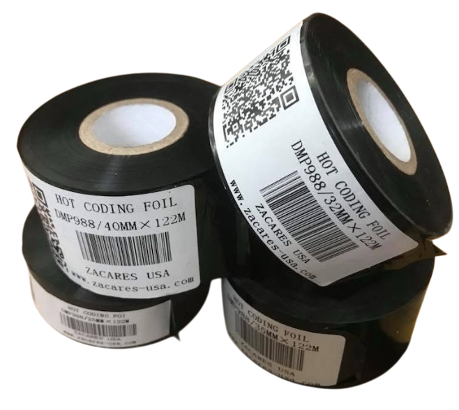 ​​HOT STAMPING CODING FOILS 25 MM. X 122 METER (1&quot; X 400&#39;)