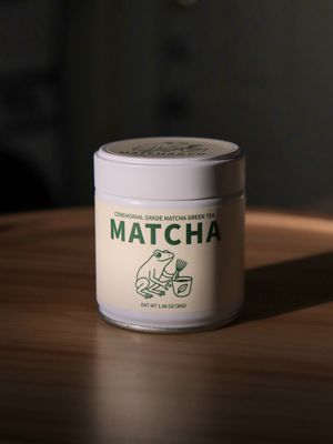 A 30g tin of ceremonial matcha
