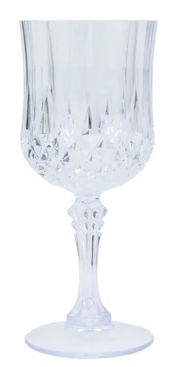 Bar &amp; Cocktail Hour Package - Acrylic Crystal Style White Wine Glasses