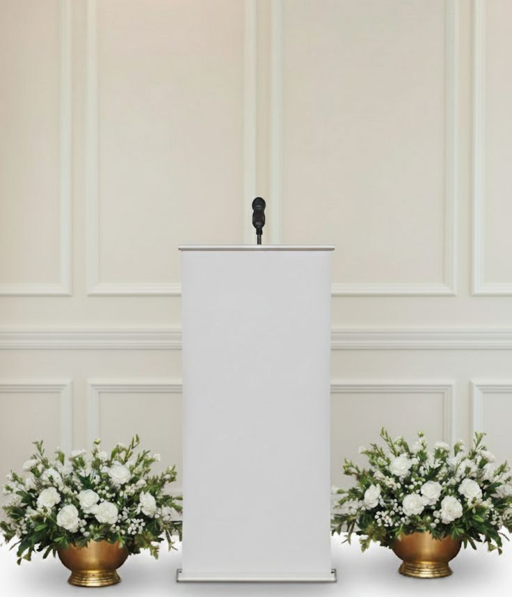 Audio Visual Event Package - Floral Arrangements for Podium