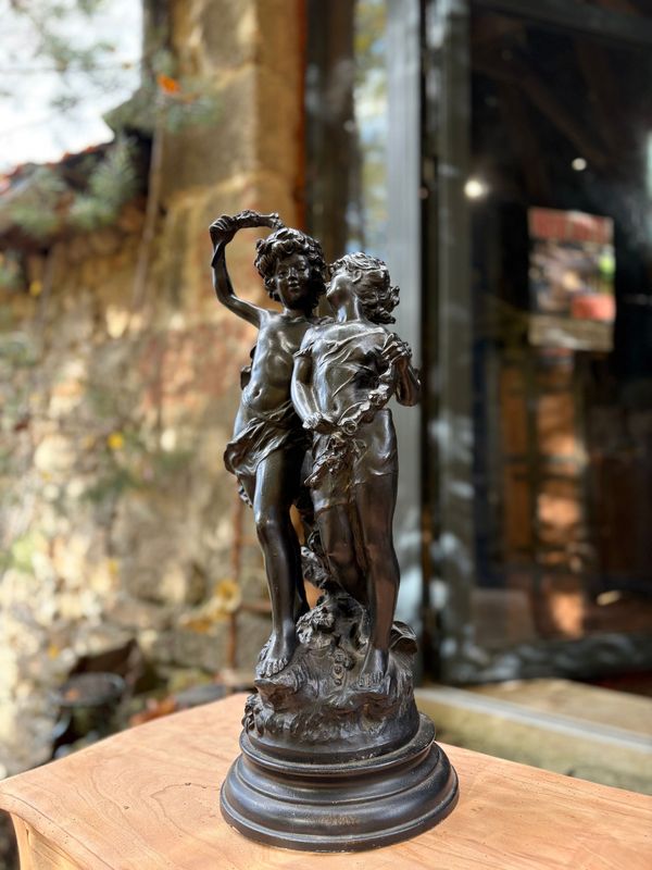 Statue en plâtre vernissé