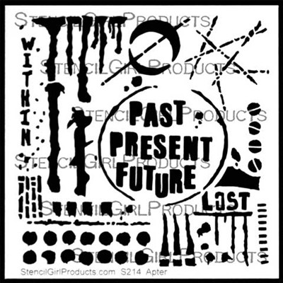 StencilGirl Stencil - Past Present Future