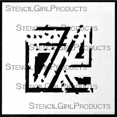 StencilGirl Stencil - Techno Insiders Square