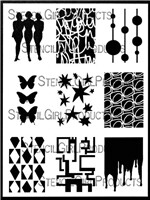 StencilGirl Stencil - ATC Mixup Carolyn Dube