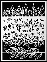 StencilGirl Stencil - Leafy Doodle Border