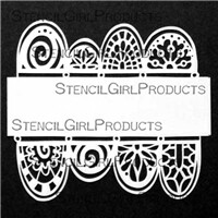 StencilGirl Stencil - Scalloped Border Small Mask