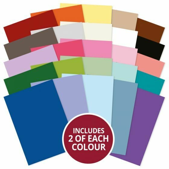 Hunkydory Adorable Scorable Core Colourways Collection. 350gsm, 50 A4 sheets.