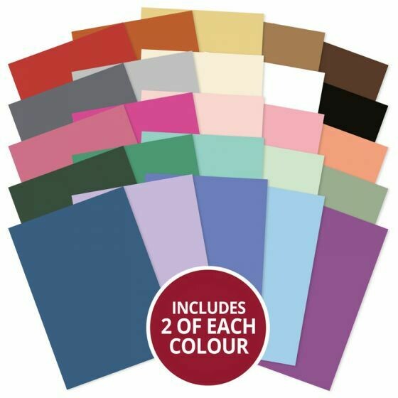 Hunkydory Matt-tastic Adorable Scorable Core Colourways Collection. 350gsm, 50 A4 sheets.