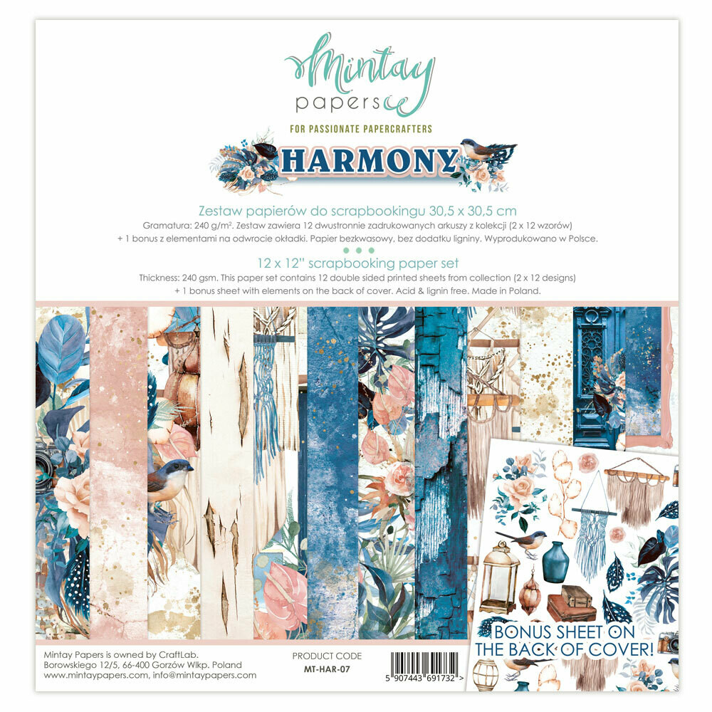 Mintay 12 x 12 paper set - Harmony