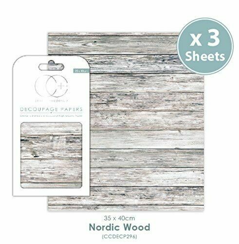 Craft Consortium Decoupage Papers 3 sheets - Nordic Wood