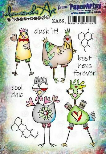 PaperArtsy Rubber Stamps - Zinski Art Set 56
