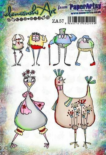 PaperArtsy Rubber Stamps - Zinski Art Set 57