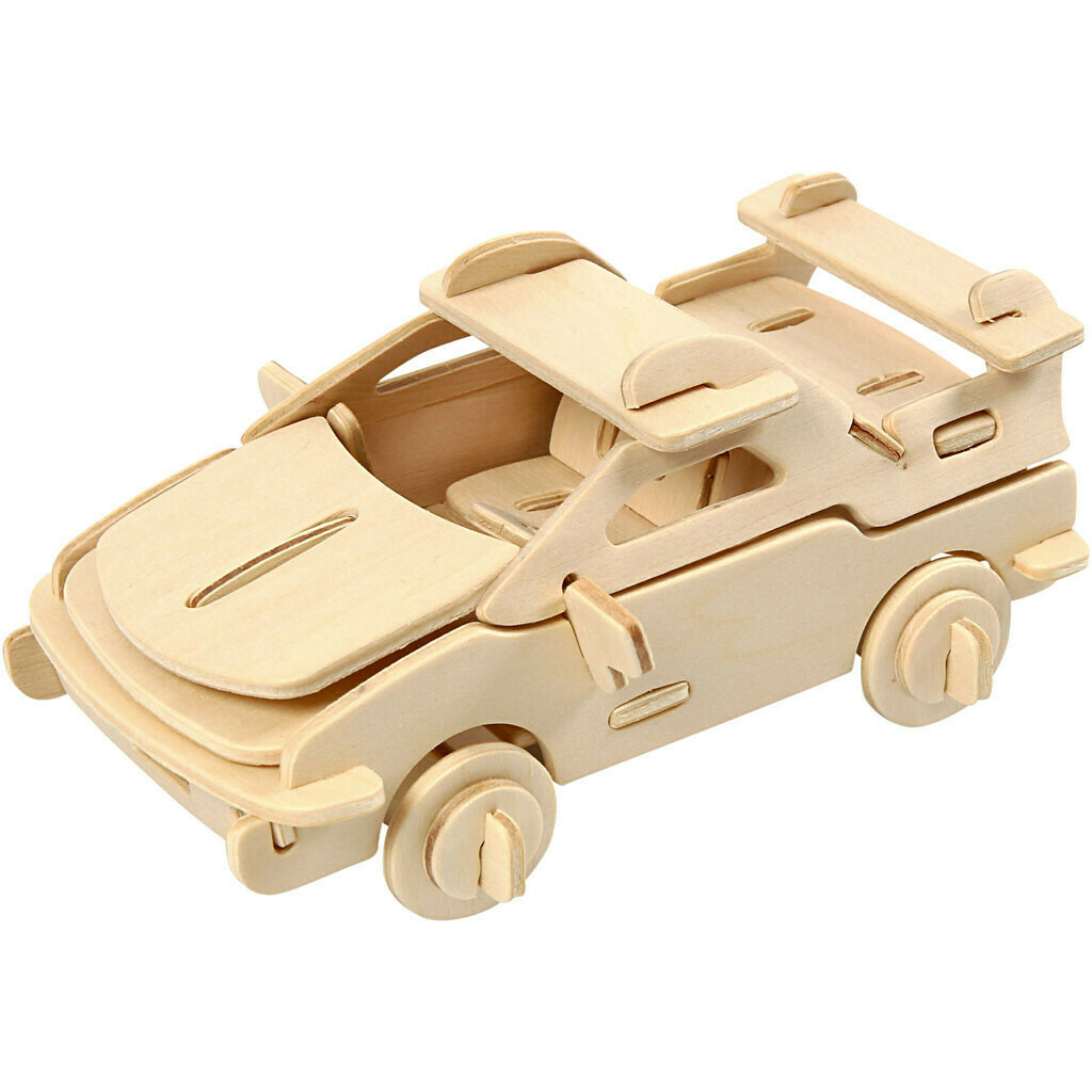 3D Wooden Construction Kit - Car