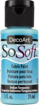 DecoArt SoSoft Fabric Paint - Indian Turquoise