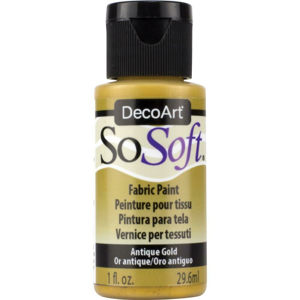 DecoArt SoSoft Fabric Paint - Antique Gold