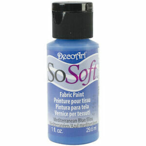 DecoArt SoSoft Fabric Paint - Mediterranean Blue