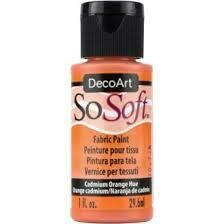 DecoArt SoSoft Fabric Paint - Cadmium Orange Hue