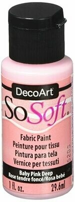 DecoArt SoSoft Fabric Paint - Baby Pink Deep