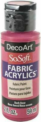 DecoArt SoSoft Fabric Paint - Dark Rose