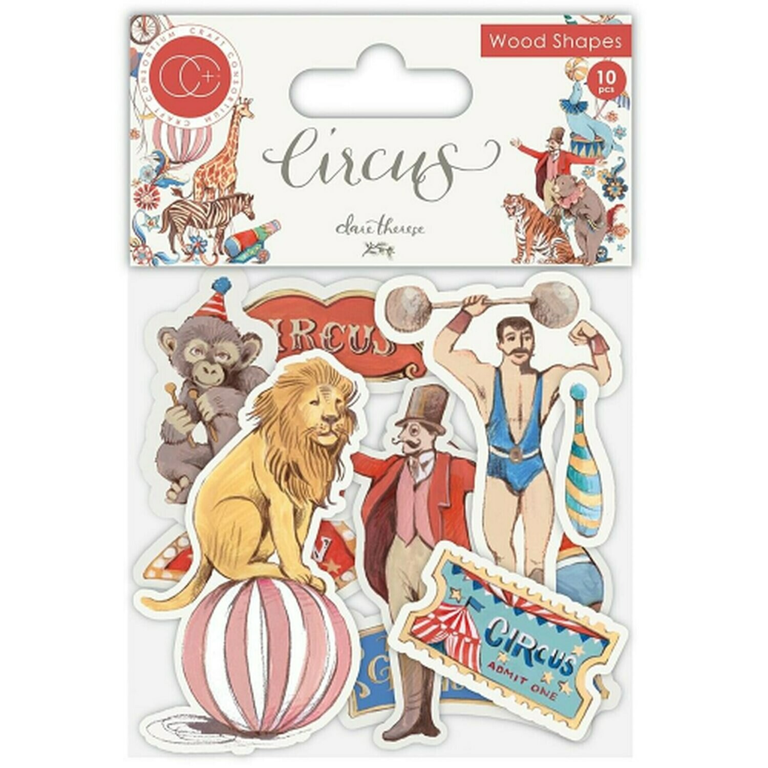 Craft Consortium - Circus - Wooden Ephemera Shapes
