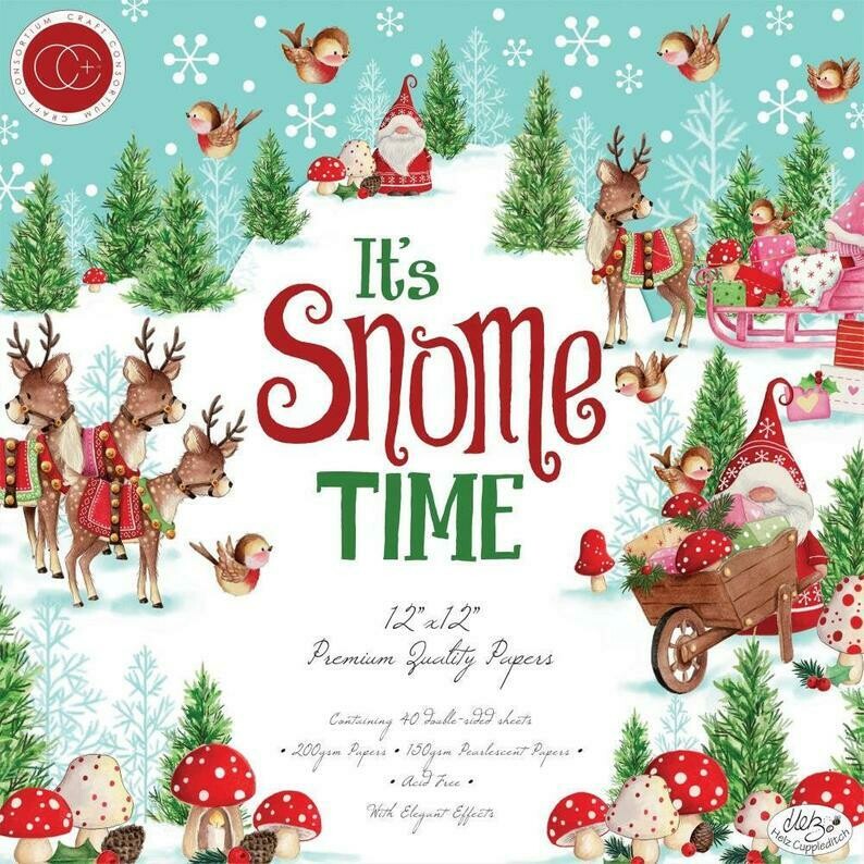 Craft Consortium - It&#39;s Snome Time - Premium Paper Pad 12&quot; x 12&quot;