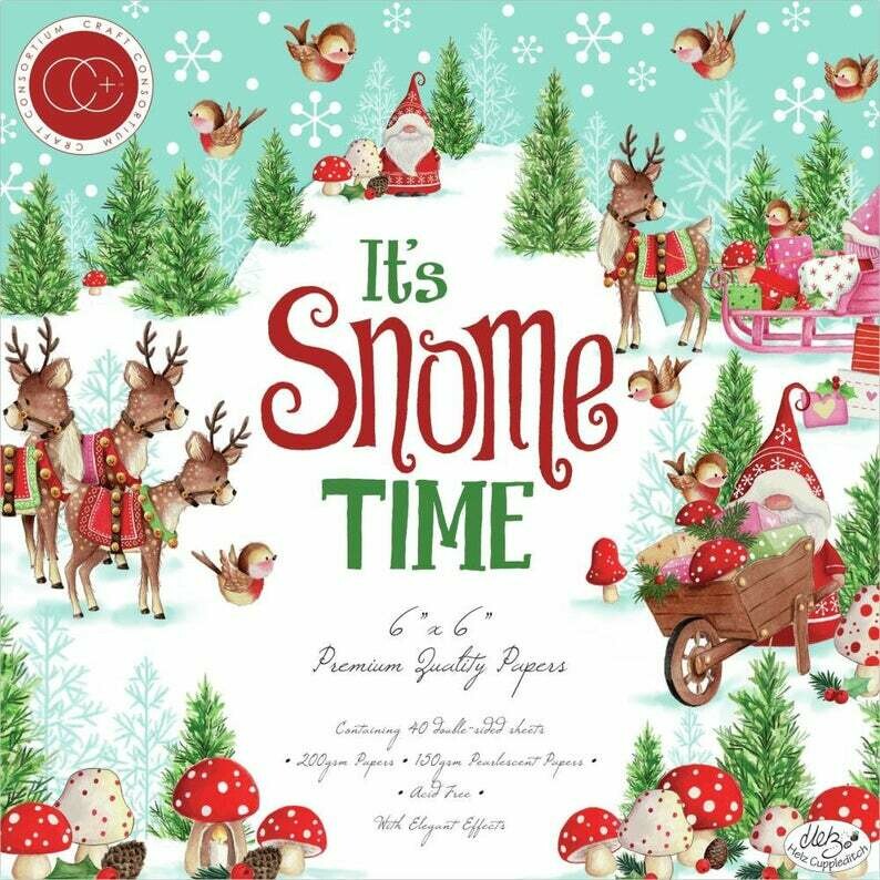 Craft Consortium - It&#39;s Snome Time - Premium Paper Pad 6&quot; x 6&quot;