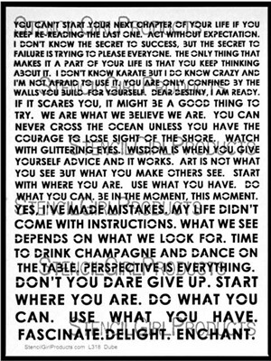 StencilGirl Stencil - Wall of Words