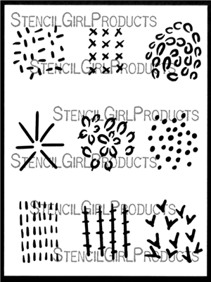 StencilGirl Stencil - Stitch ATC Kristin Williams