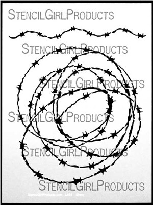 StencilGirl Stencil - Barb Wire