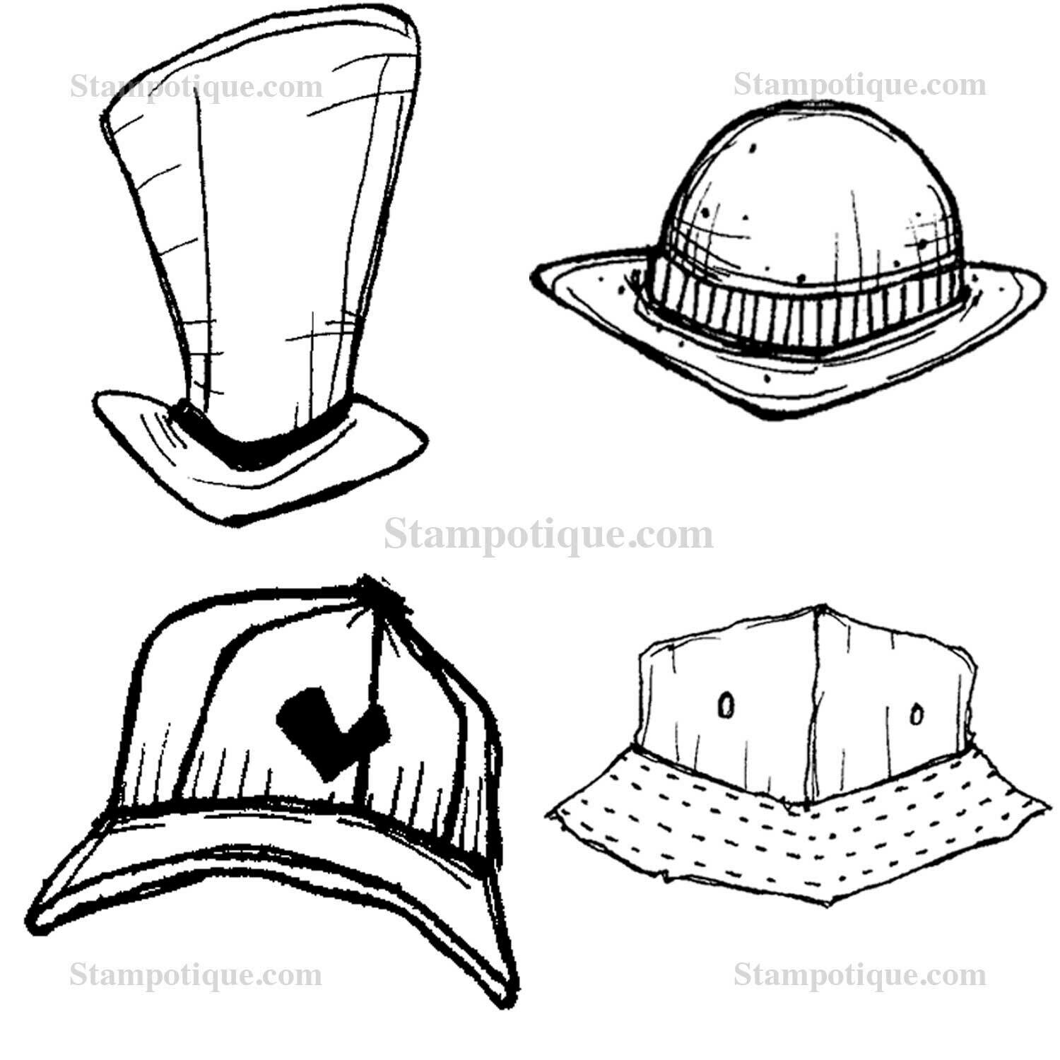 Stampotique - Hat Cube (cling mount)