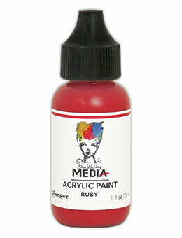 Dina Wakley Media Heavy Body Acrylic Paint - Ruby