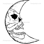 Stampotique - Skull Moon Large (cling mount)