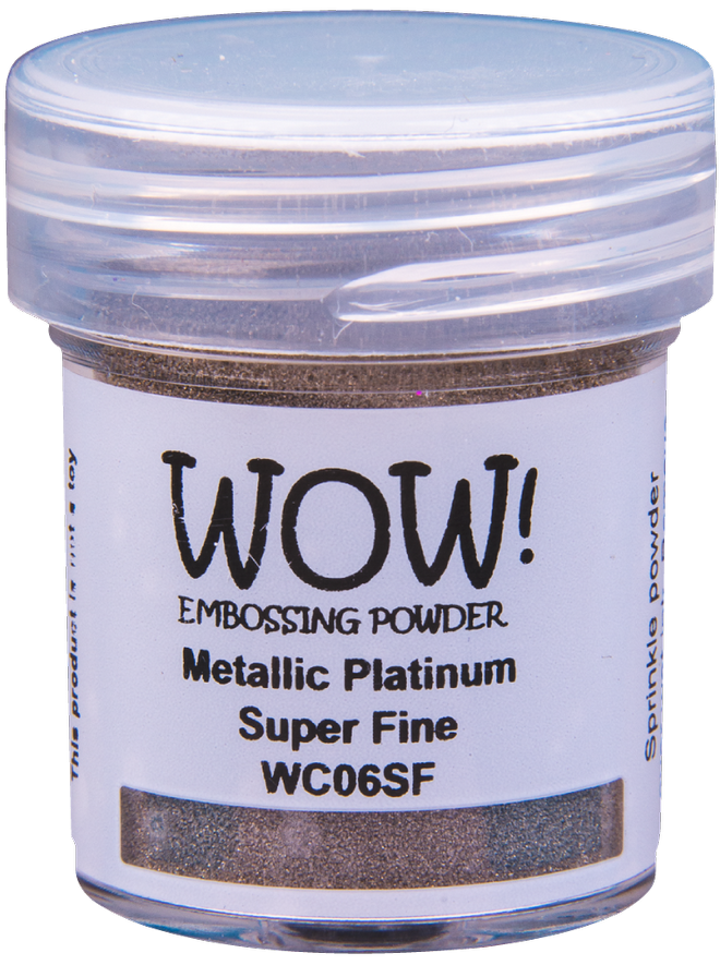WOW! Metallic Platinum Super Fine embossing powder