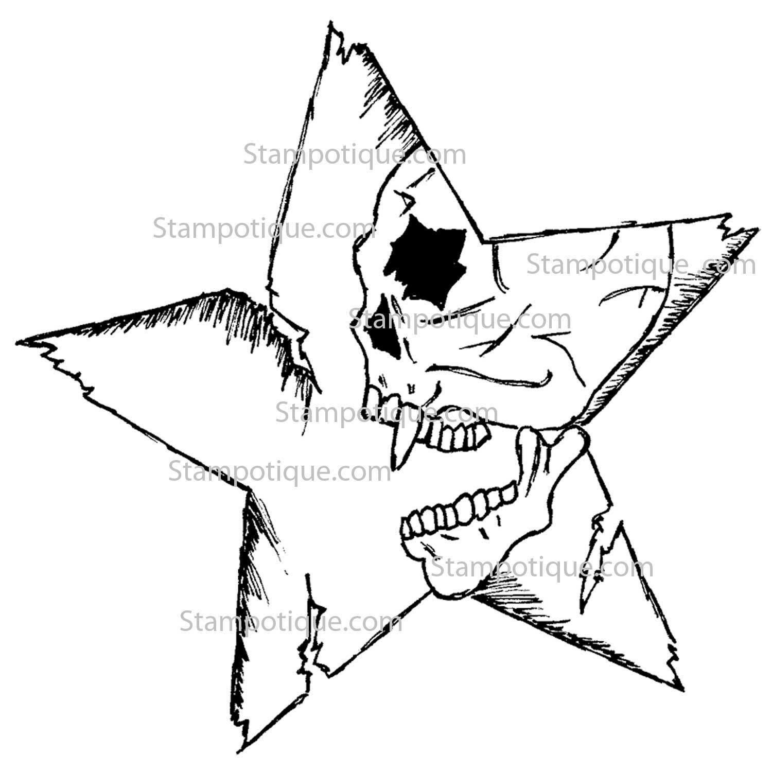 Stampotique - Skullstar (cling mount)