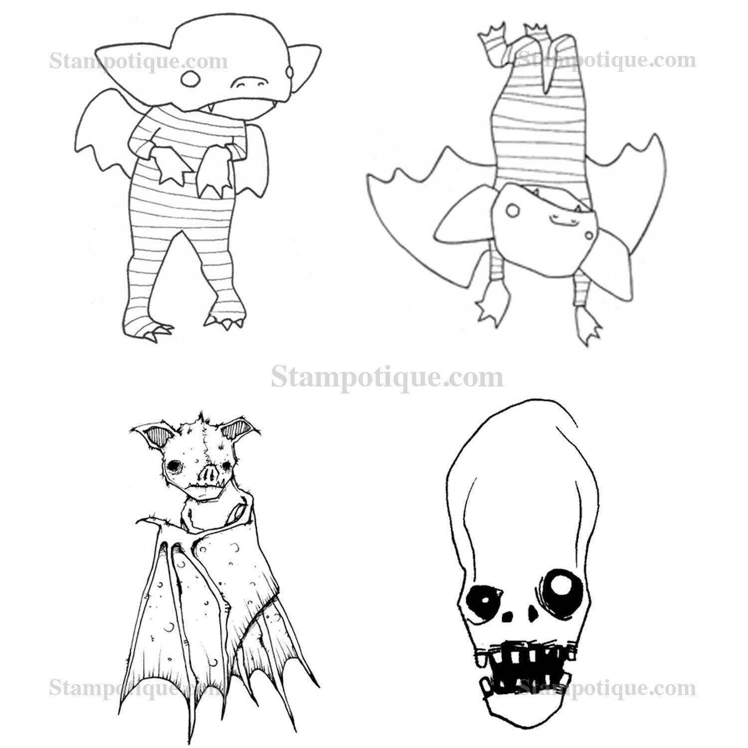 Stampotique - Halloween Cube 1 (cling mount)