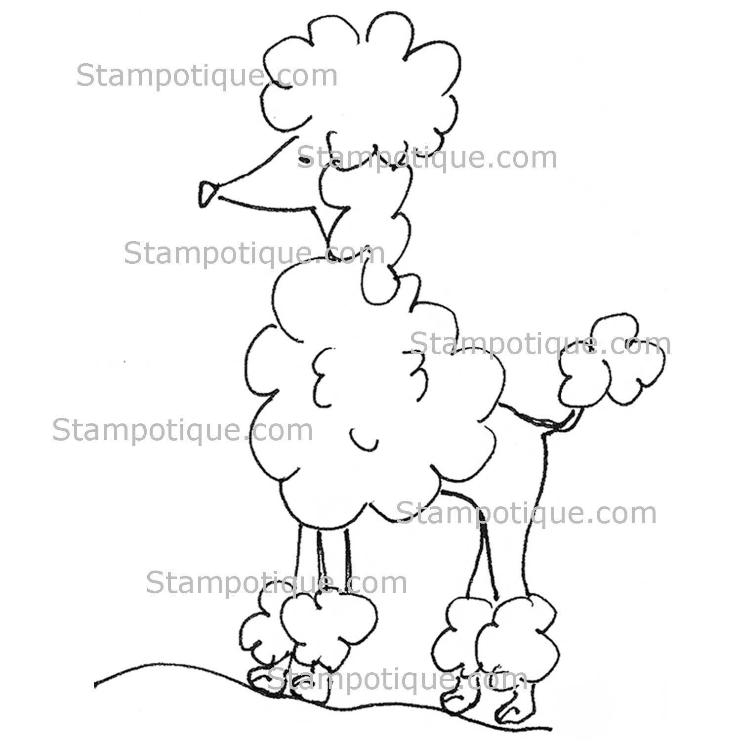 Stampotique - Poodle Doodle (cling mount)