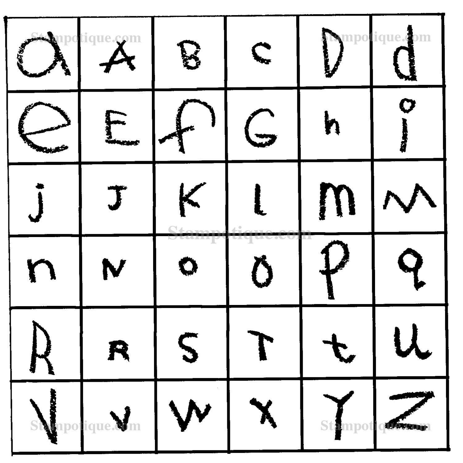 Stampotique - Alphabitties (cling-mount)